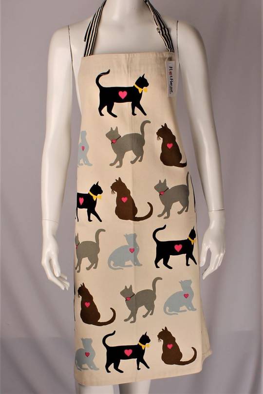 Luv cats apron. Code: APR-LUV/CAT